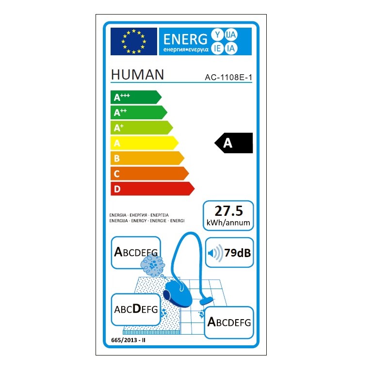 Human HU-628 Ηλεκτρική Σκούπα 700W Ενεργειακής Κλάσης Α Human HU-628 Ηλεκτρική Σκούπα 700W Ενεργειακής Κλάσης Α